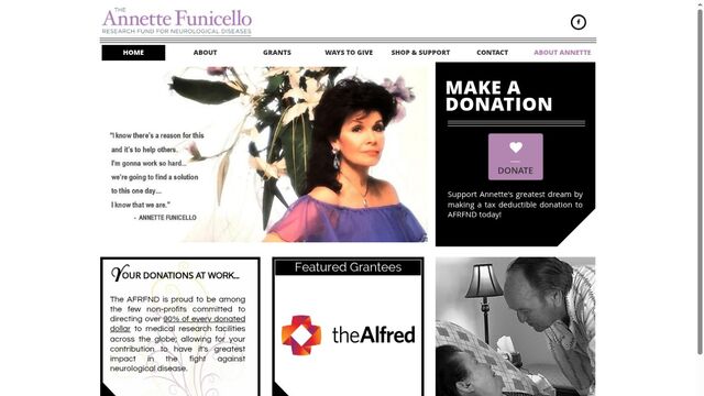 Preview of the Annette Funicello Research Fund website